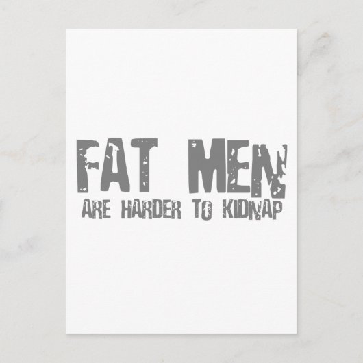 Carte Postale Les hommes gras sont plus difficiles à faire la si (Devant)