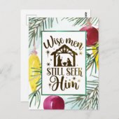 Carte Postale Les Hommes Sages Cherchent Encore Sa Nativité De N (Devant / Derrière)