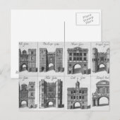 Carte Postale Les huit portes de la ville de Londres (Devant / Derrière)