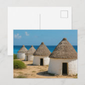 Carte Postale Les huttes à bonaire (Devant / Derrière)