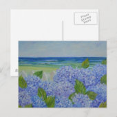 Carte Postale Les Hydrangées En Bord De Mer (Devant / Derrière)