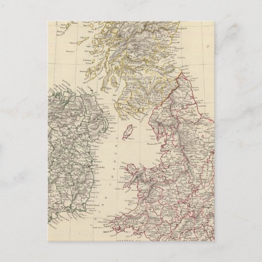 Carte Postale Les îles britanniques (Devant)