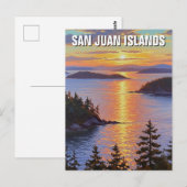 Carte Postale Les îles de San juan à Washington (Devant / Derrière)