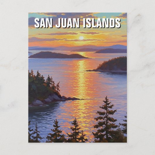 Carte Postale Les îles de San juan à Washington (Devant)