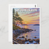 Carte Postale Les îles de San juan à Washington (Devant / Derrière)