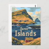 Carte Postale Les îles Féroé (Devant / Derrière)