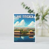 Carte Postale Les îles flottantes du lac Titicaca (Debout devant)