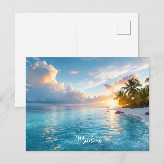 Carte Postale Les îles Maldives (Devant / Derrière)