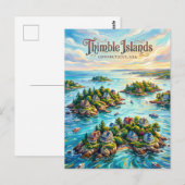 Carte Postale Les îles Thimble Connecticut (Devant / Derrière)