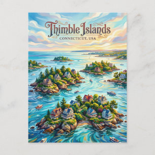 Carte Postale Les îles Thimble Connecticut