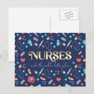 Carte Postale Les infirmières rendent le monde meilleur