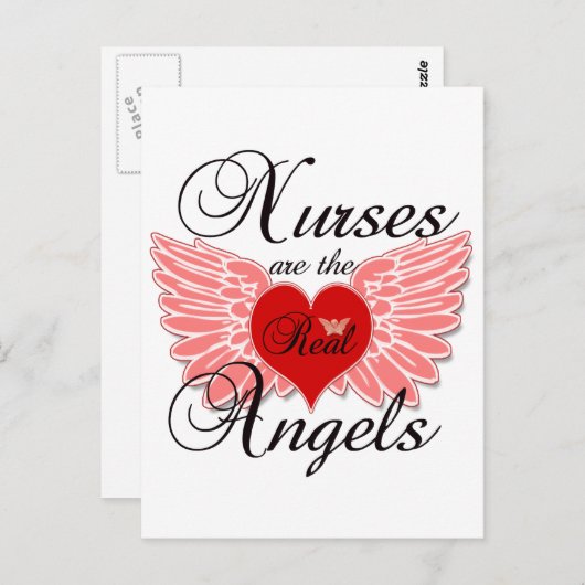 Carte Postale Les Infirmières Sont Les Véritables Anges (Devant / Derrière)