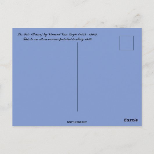 Carte Postale Les Iris Irises Vincent Van Gogh (Dos)