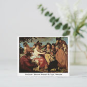 Carte Postale Les ivrognes (Triomphe De Bacchus) Par Diego Velaz (Debout devant)