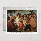 Carte Postale Les ivrognes (Triomphe De Bacchus) Par Diego Velaz (Devant / Derrière)