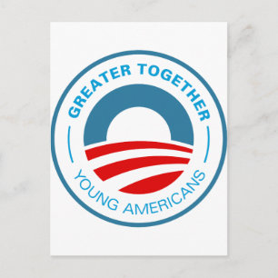 Carte Postale Les jeunes Américains pour Obama