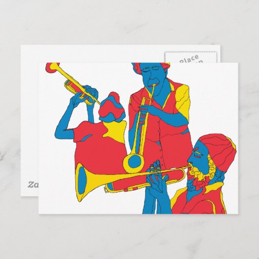 Carte Postale les joueurs (Devant / Derrière)