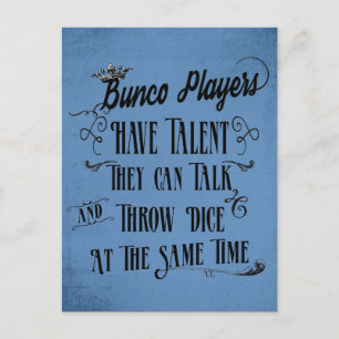 Carte Postale Les Joueurs De Bunco Ont Du Talent Avec La Couronn