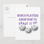 Carte Postale les joueurs de bunco savent comment le secouer ! (Devant / Derrière)