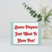 Carte Postale Les Joueurs De Bunco Veulent Juste S'Amuser ! (Debout devant)