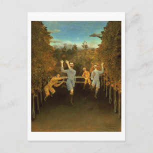 Carte Postale Les joueurs de football, 1908 (huile sur toile)