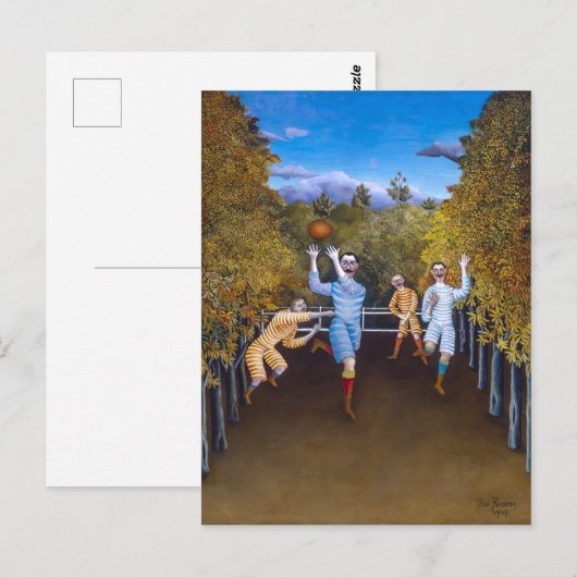 Carte Postale Les joueurs de football | Henri Rousseau | (Devant / Derrière)