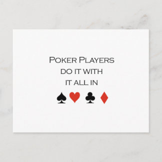 Carte Postale Les joueurs de poker font tout en T-shirt