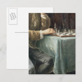 Carte Postale Les joueurs d'échecs, 1887 (Devant / Derrière)