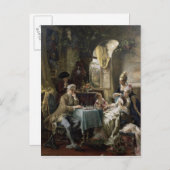 Carte Postale Les joueurs d'échecs, 1887 2 (Devant / Derrière)