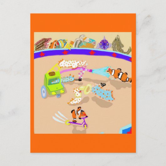 Carte Postale Les joyeux clowns (Devant)