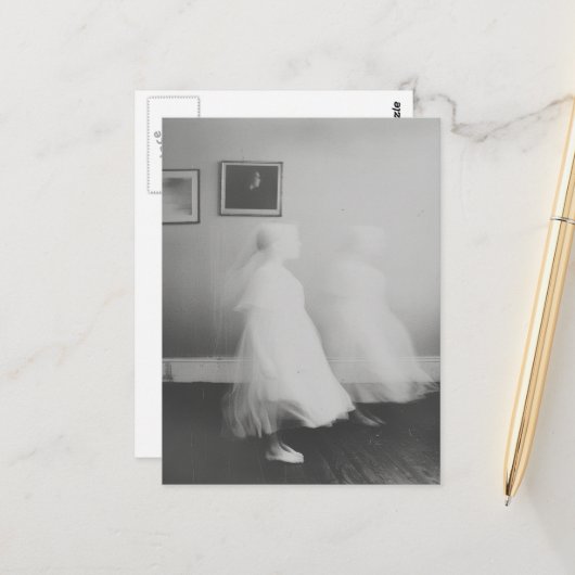 Carte Postale Les jumeaux fantômes dans le couloir (Devant/Arrière en situation)