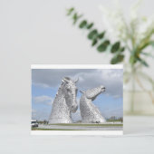 Carte Postale les Kelpies, Helix Park, Falkirk, Ecosse (Debout devant)