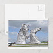 Carte Postale les Kelpies, Helix Park, Falkirk, Ecosse (Devant / Derrière)