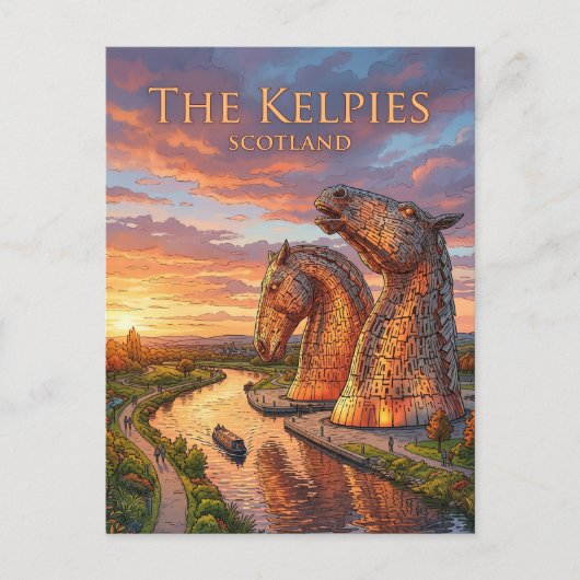 Carte Postale Les Kelpies Royaume-Uni (Devant)