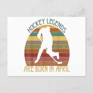 Carte Postale Les légendes de hockey sur glace naissent en avril