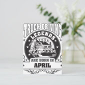 Carte Postale Les Légendes De La Conduite De Camion Sont Nées En (Debout devant)