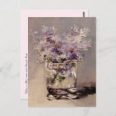 Carte Postale Les Lilacs de Manet en verre (Devant / Derrière)