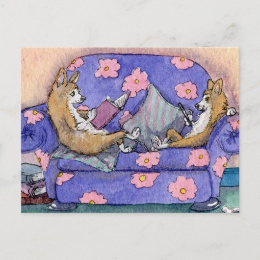 Carte Postale Les limes et les livres se mélangent ! (Devant)