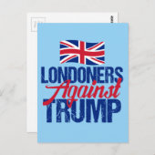 Carte Postale Les Londoniens contre Trump (Devant / Derrière)