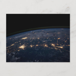 Carte Postale Les Lumières De La Ville Du Sud Des États-Unis.