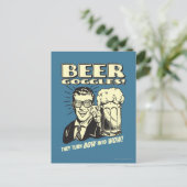 Carte Postale Les lunettes de bière : Transformez Le Bow En Wow (Debout devant)