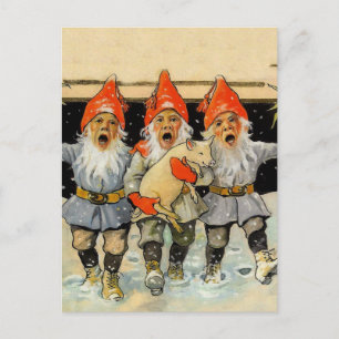 Carte Postale « Les lutins qui chantent Noël » par Jenny Nystrom