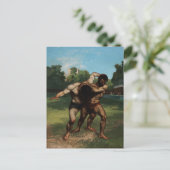 Carte Postale Les lutteurs par Gustave Courbet 1862 (Debout devant)