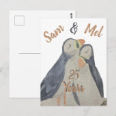 Carte Postale Les macareux macareux de l'anniversaire (Devant / Derrière)