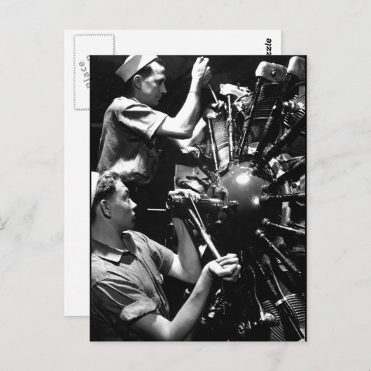 Carte Postale Les Machinistes de l'aviation s'accouplent à l'ima (Devant / Derrière)