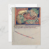 Carte Postale Les mâchoires de l'enfer avalent le dragon rouge (Devant / Derrière)