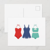 Carte Postale Les maillots de bain (Devant / Derrière)