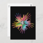 Carte Postale Les mains dans le monde (Devant / Derrière)