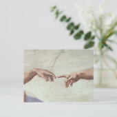 Carte Postale Les mains de Dieu et Adam (Debout devant)