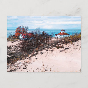 Carte Postale Les maisons de plage du lac Michigan